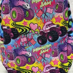 Monster Jam Kids Backpack — Pink & Purple Monster Trucks